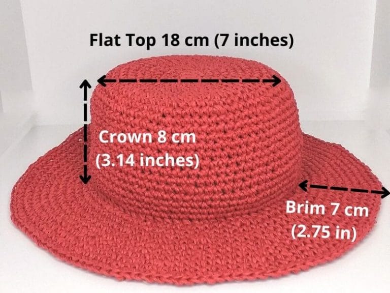 crochet hat parts