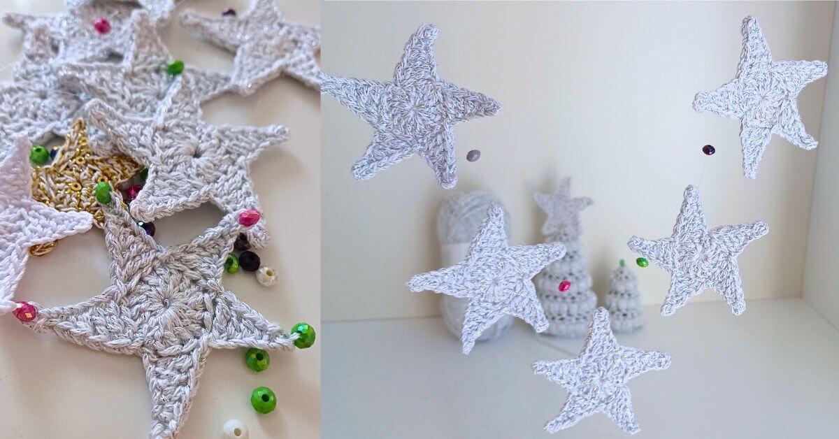 crochet star garland